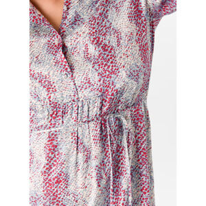 Whistles Multicolour Mottled Snake Print Midi Dress